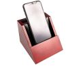 Dacasso Rosewood and Leather Desktop Cell Phone Holder1