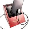 Dacasso Rosewood and Leather Desktop Cell Phone Holder2