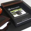 Dacasso Walnut & Leather Letter Tray2