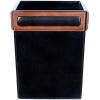 Dacasso Walnut & Leather Waste Basket1