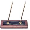 Dacasso Walnut & Leather Pen Stand1