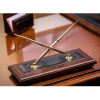 Dacasso Walnut & Leather Pen Stand3