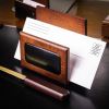 Dacasso Walnut & Leather Letter Holder4