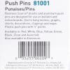 Business Source 1/2" Head Push Pins5
