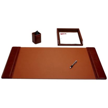 Dacasso Mocha Leather 3-Piece Desk Pad Kit1