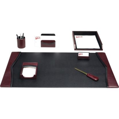 Dacasso Two-Toned Leather 7-Piece Desk Pad Kit1