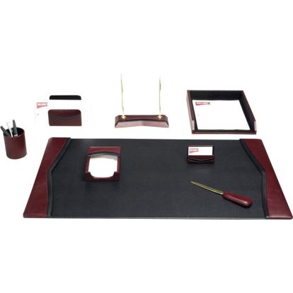 Dacasso Two-Toned Leather 8-Piece Desk Pad Kit1