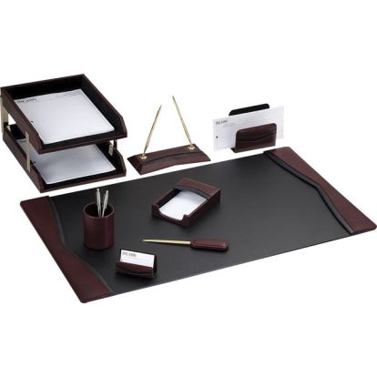 Dacasso Two-Toned Leather 10-Piece Desk Pad Kit1