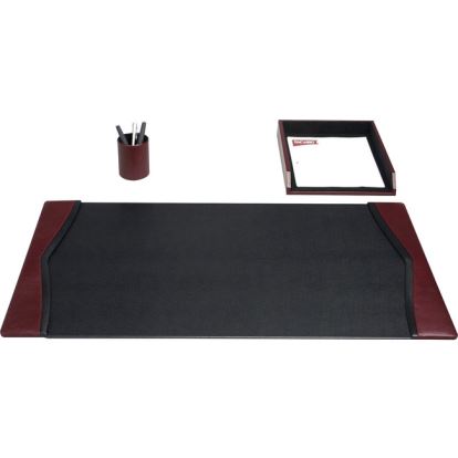 Dacasso Two-Tone Leather 3-Piece Desk Pad Kit1