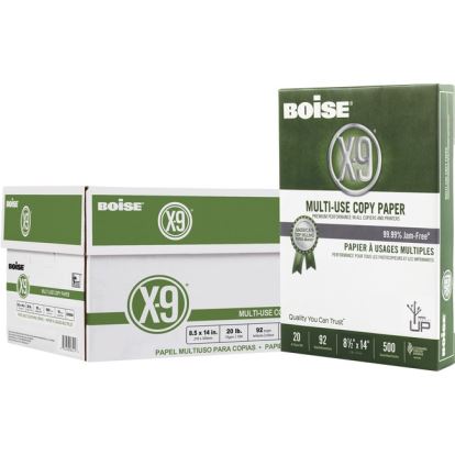 BOISE X-9 Multi-Use Copy Paper, 8.5" x 14" Legal, 92 Bright White, 20 lb., 10 Ream Carton (5,000 Sheets)1
