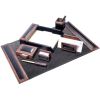 Dacasso Walnut & Leather Desk Set2