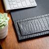 Dacasso Crocodile Embossed Leather Side-Rail Desk Pad2