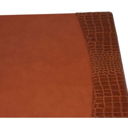 Protacini Cognac Brown Italian Patent Leather 34" x 20" Side-Rail Desk Pad1
