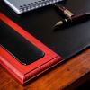 Dacasso Rosewood & Leather Side-Rail Desk Pad2