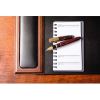 Dacasso Walnut & Leather Side-Rail Desk Pad3