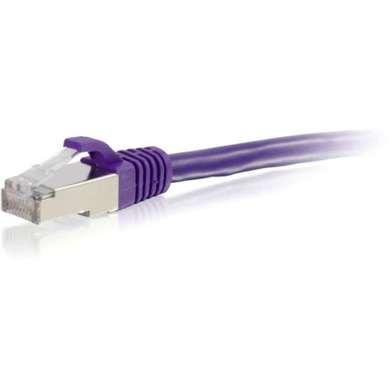 C2G-1ft Cat6 Snagless Shielded (STP) Network Patch Cable - Purple1