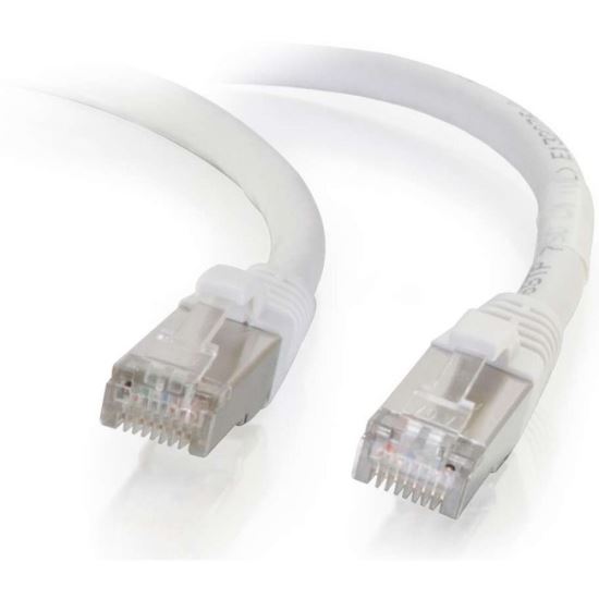 C2G-2ft Cat6 Snagless Shielded (STP) Network Patch Cable - White1