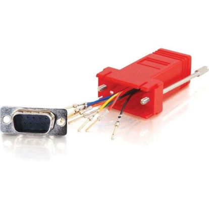 C2G RJ45 to DB9 Male Modular Adapter - Red1