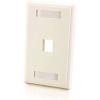 C2G 1-Port Single Gang Multimedia Keystone Wall Plate - White1