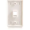 C2G 1-Port Single Gang Multimedia Keystone Wall Plate - White4