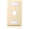 C2G 1-Port Single Gang Multimedia Keystone Wall Plate - Ivory2