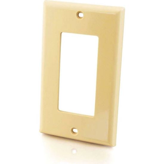 C2G Decorative Style Cutout Single Gang Wall Plate - Ivory1