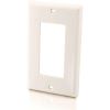 C2G Decorative Style Single Gang Wall Plate - White1