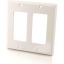C2G Two Decorative Style Cutout Double Gang Wall Plate - White1