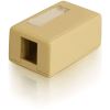 C2G 1-Port Keystone Jack Surface Mount Box - Ivory1