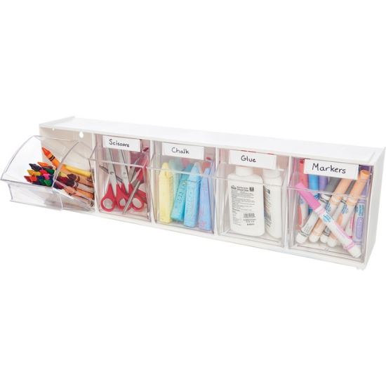 Deflecto Tilt Bin Interlocking Multi-Bin Storage Organizer1