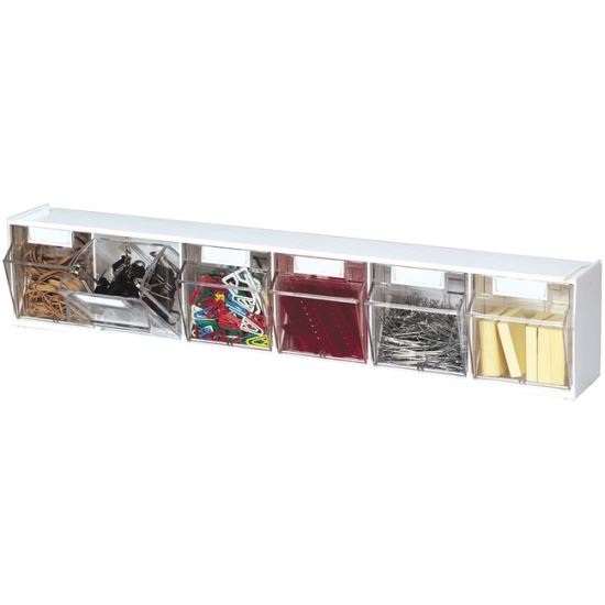 Deflecto Tilt Bin Interlocking Multi-Bin Storage Organizer1