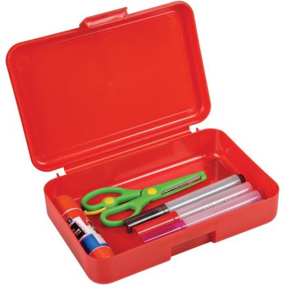 Deflecto Antimicrobial Pencil Box Red1