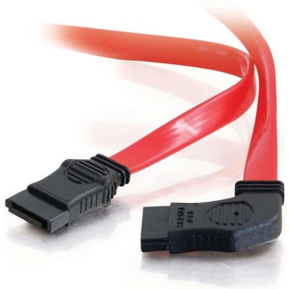 C2G 18in 7-pin 180&deg; to 90&deg; 1-Device Side Serial ATA Cable1