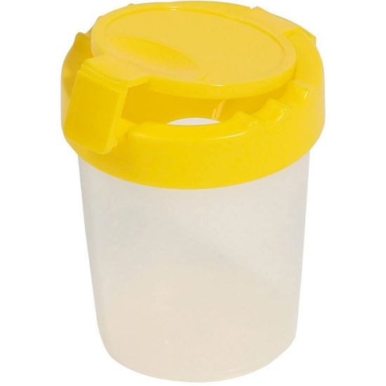 Deflecto Antimicrobial Kids No Spill Paint Cup Yellow1