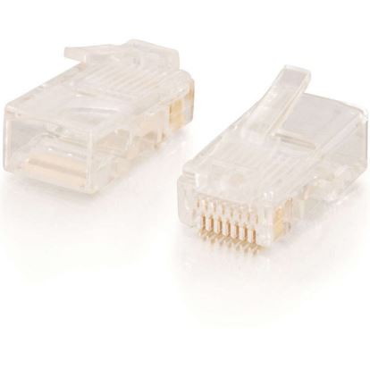 C2G RJ45 Cat5E Modular Plug for Round Stranded Cable Multipack (50-Pack)1