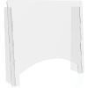 Counter Top Barrier with Pass Thru, 27" x 6" x 23.75", Acrylic, Clear, 2/Carton1