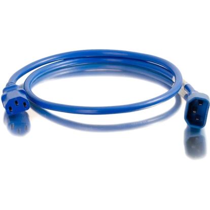 C2G 1ft 18AWG Power Cord (IEC320C14 to IEC320C13) - Blue1