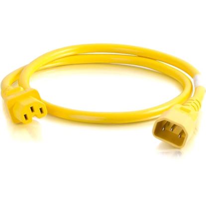 C2G 1ft 18AWG Power Cord (IEC320C14 to IEC320C13) - Yellow1