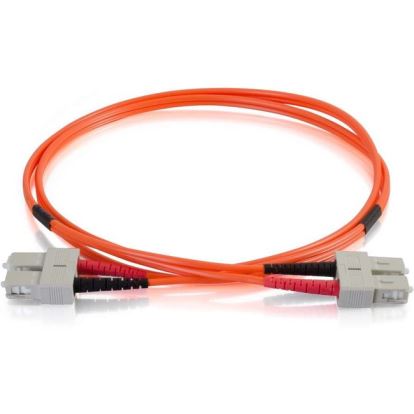 C2G-2m SC-SC 50/125 OM2 Duplex Multimode PVC Fiber Optic Cable - Orange1