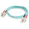 C2G-1m SC-SC 10Gb 50/125 OM3 Duplex Multimode PVC Fiber Optic Cable - Aqua4