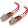 C2G 2m LC-LC 50/125 OM2 Duplex Multimode PVC Fiber Optic Cable - Red1