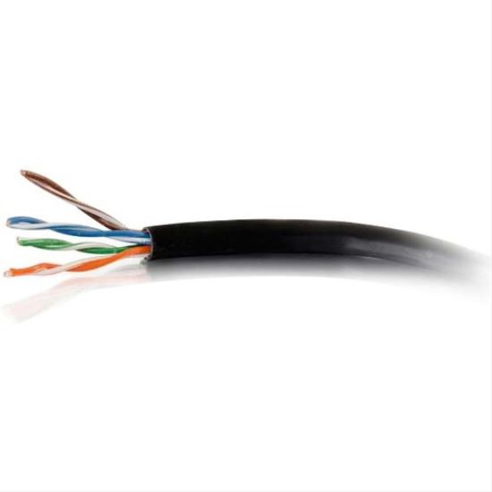C2G 500ft Cat6 Bulk Ethernet Network Cable Solid UTP Riser CMR Black TAA1