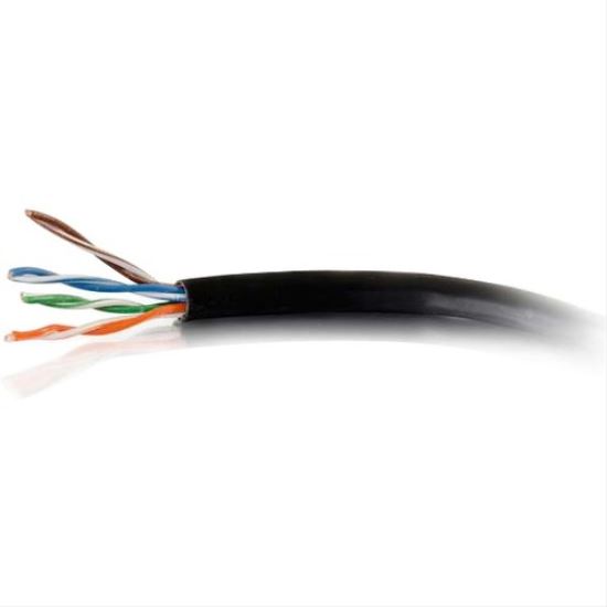 C2G 1000ft Cat6 Bulk Ethernet Network Cable-Solid UTP Riser CMR Black TAA1