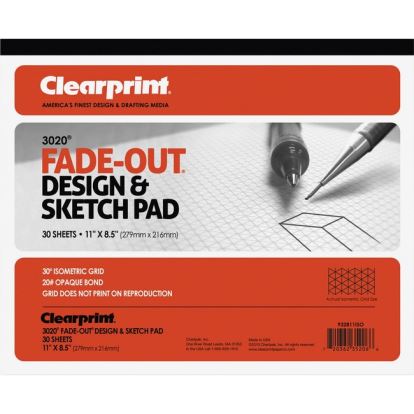 Clearprint Isometric Grid Paper Pad - Letter1