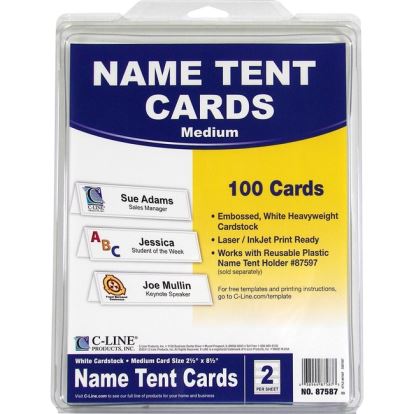 C-Line Inkjet, Laser Tent Card - White1