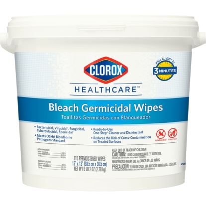 Clorox Healthcare Bleach Germicidal Wipes1