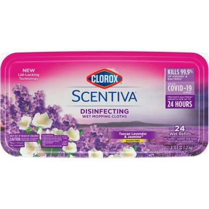 Clorox Scentiva Disinfecting Wet Mopping Cloth Refills1