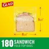 Glad Food Storage Bags - Sandwich Fold Top10