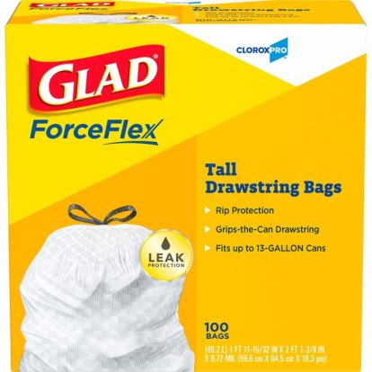 CloroxPro&trade; Glad ForceFlex Tall Kitchen Drawstring Trash Bags1