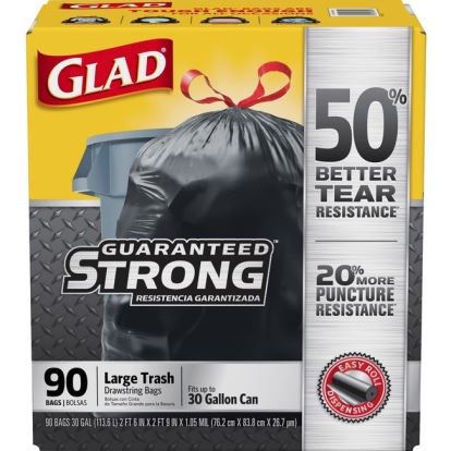 Glad Large Drawstring Trash Bags - Extra Strong1
